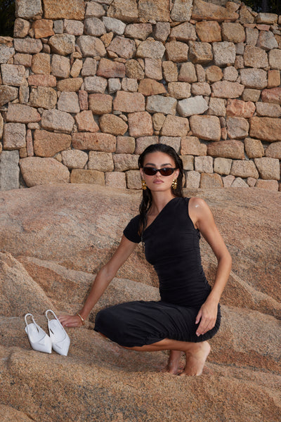 Stasera Midi Dress - Light Black