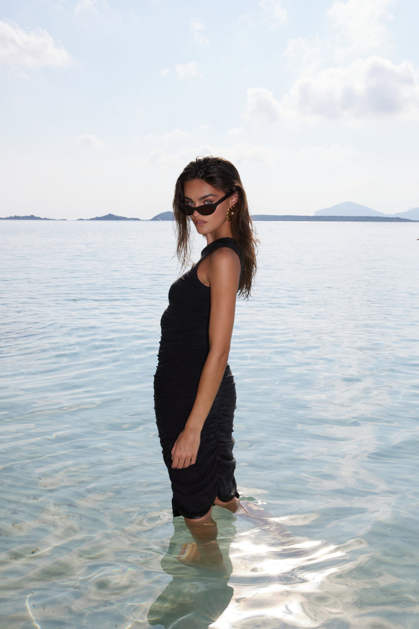 Stasera Midi Dress - Light Black