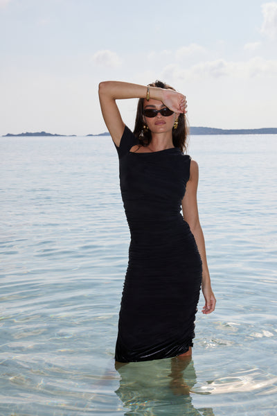 Stasera Midi Dress - Light Black