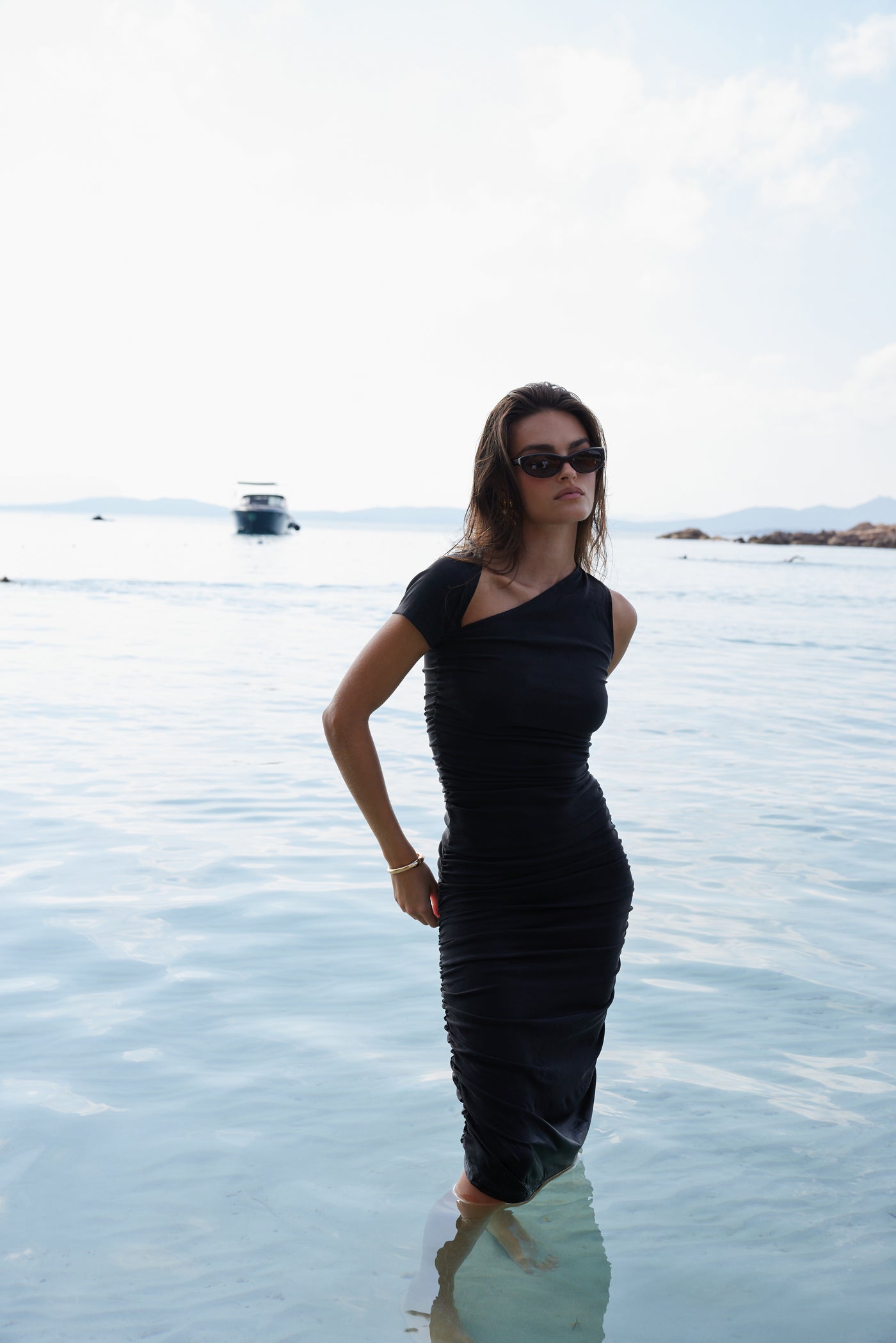 Stasera Midi Dress - Light Black