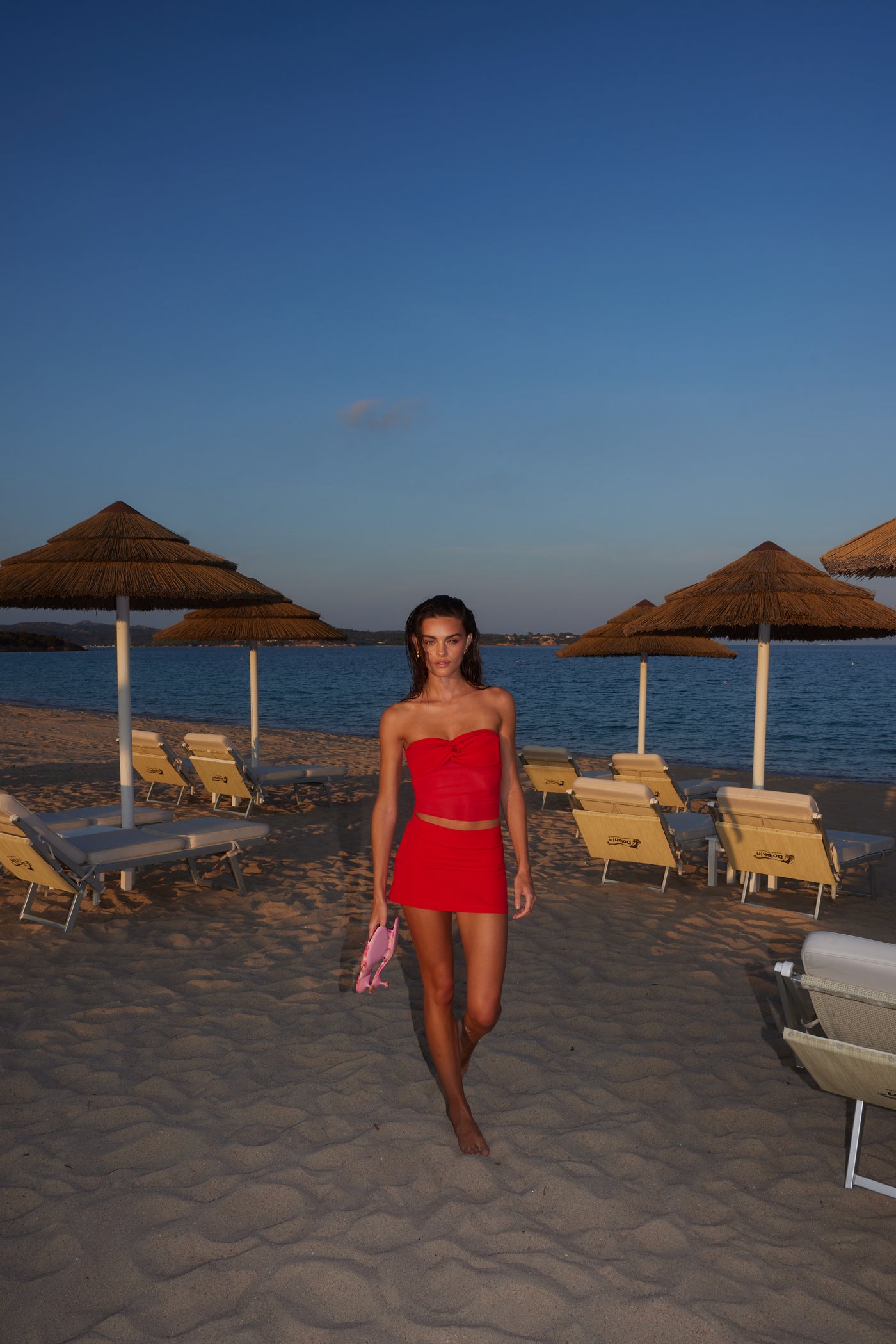 Valentina Strapless Top - Rossa