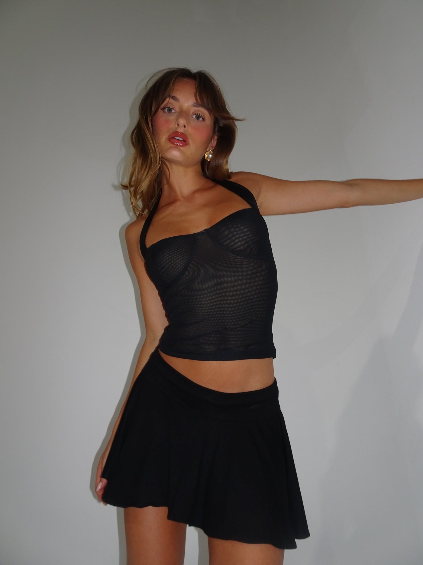 Midnight Curfew Mesh Bustier