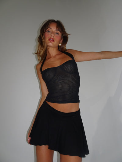 Midnight Curfew Mesh Bustier