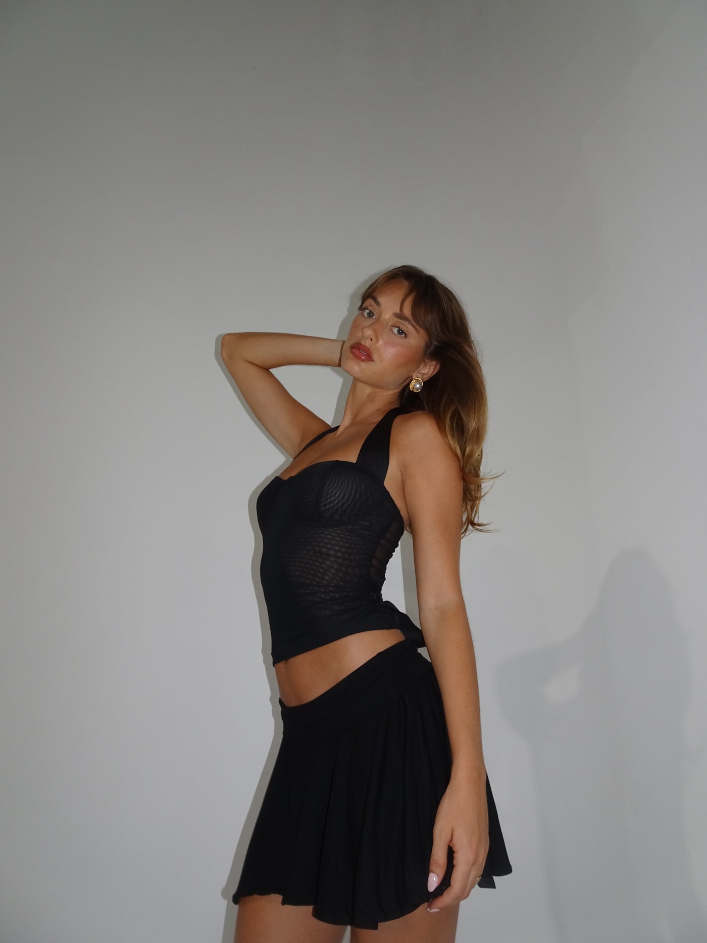 Midnight Curfew Mesh Bustier