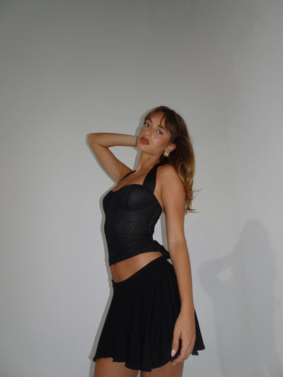 Midnight Curfew Mesh Bustier