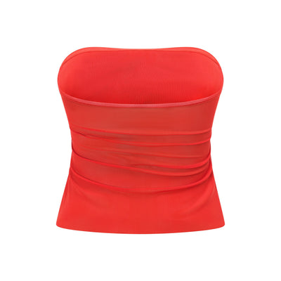 Valentina Strapless Top - Rossa