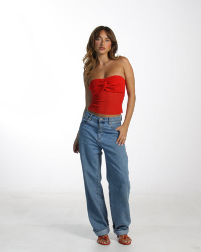 Valentina Strapless Top - Rossa