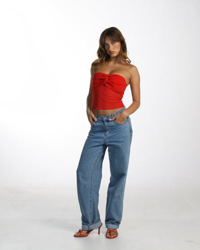 Valentina Strapless Top - Rossa