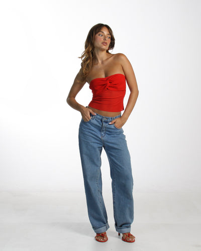 Valentina Strapless Top - Rossa