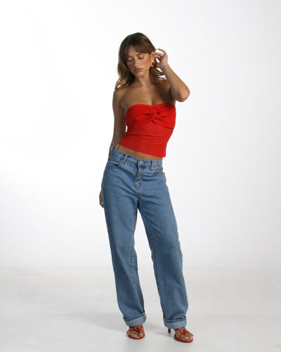 Valentina Strapless Top - Rossa