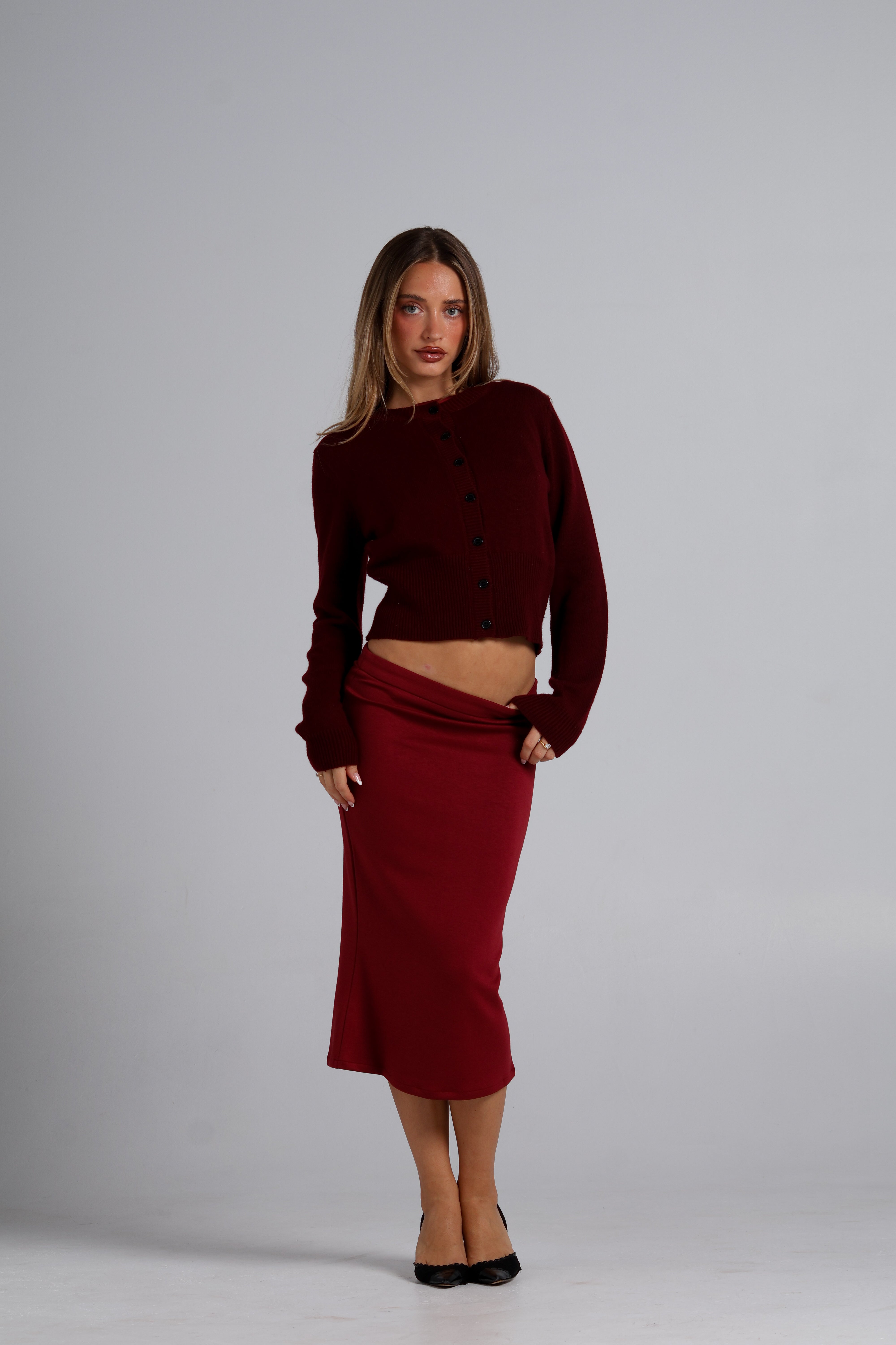 Elle Knit Top - Red – Amelie Teje