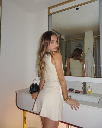 Tie Up Skort in Buttercream
