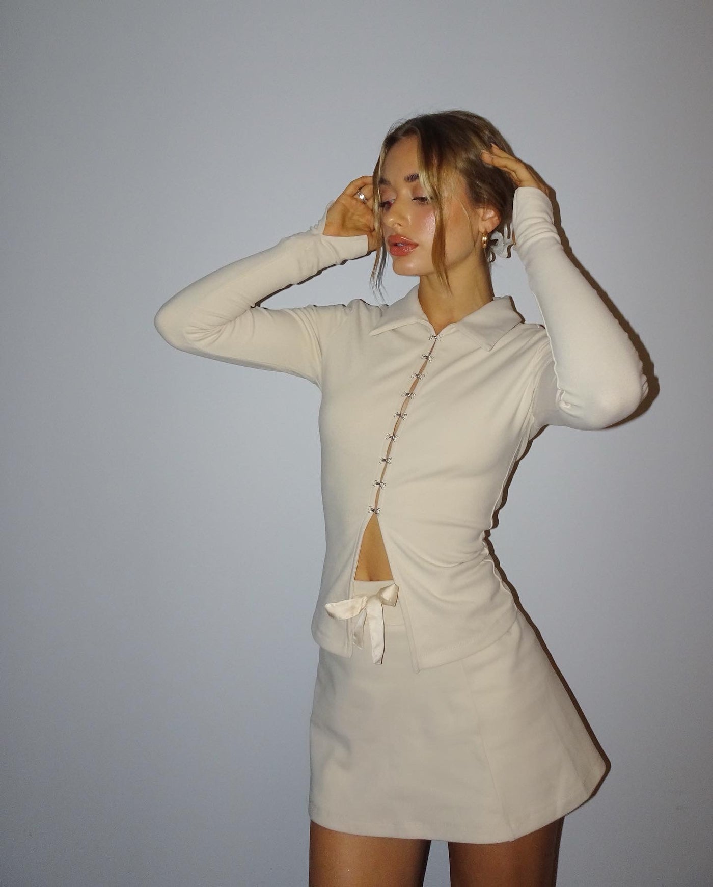 Tie Up Skort in Buttercream