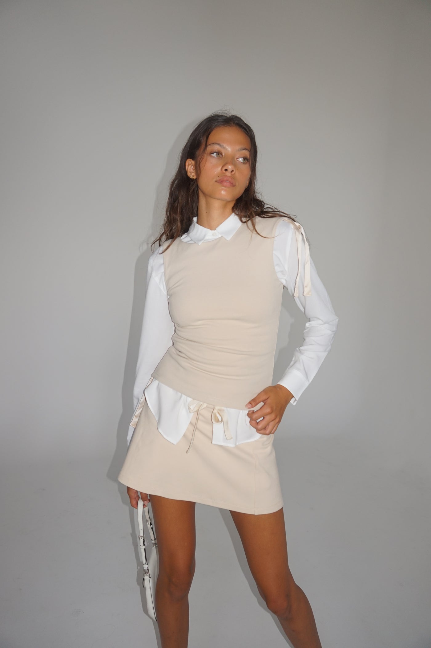 Tie Up Skort in Buttercream