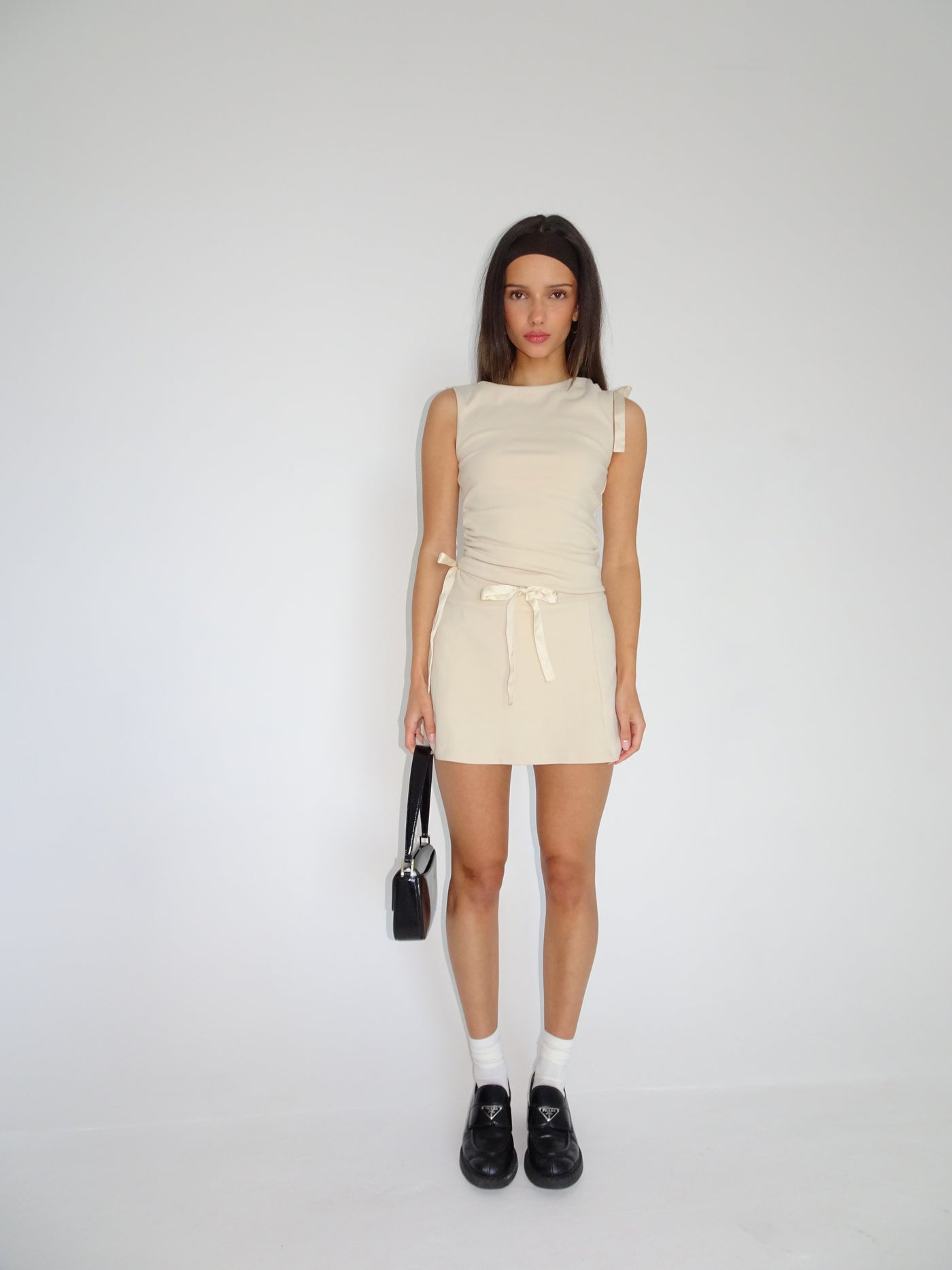 Tie Up Skort in Buttercream