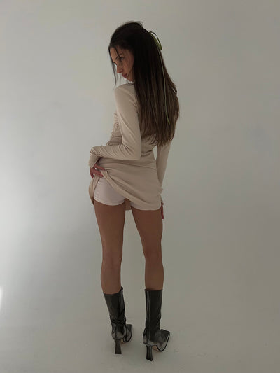 Tie Up Skort in Buttercream